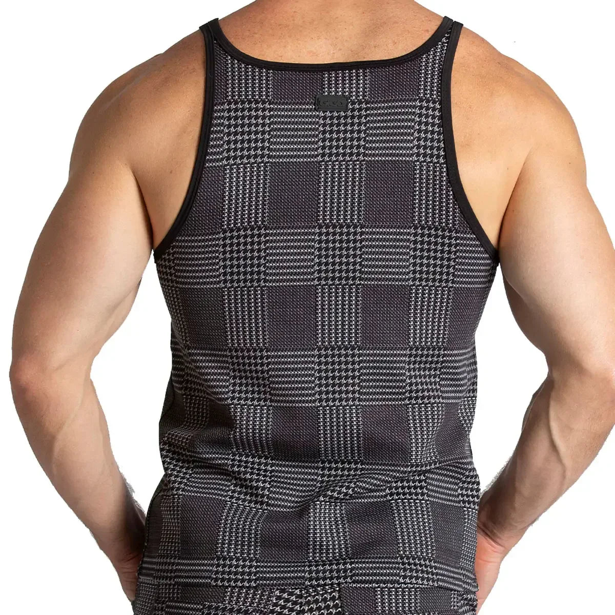 Mountain Black Tank back view by Gigo Underwear