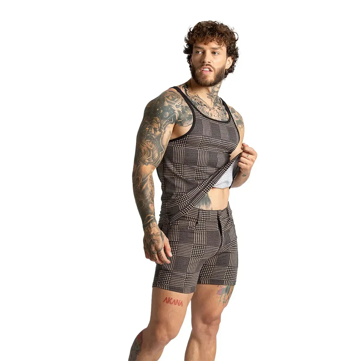 Mountain Brown Tank on model by Gigo Underwear