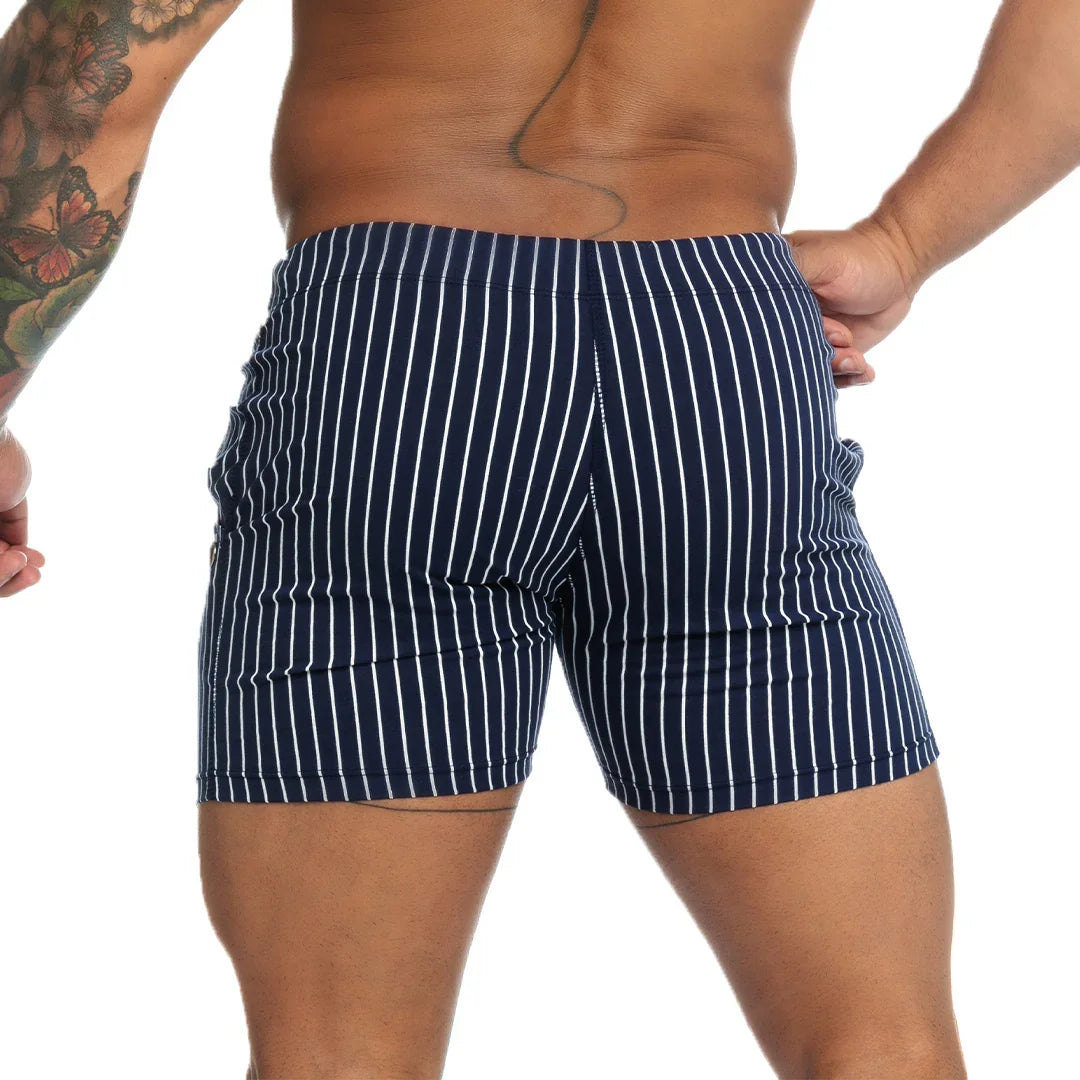Naval Blue Beachwear back view by Gigo Underwear