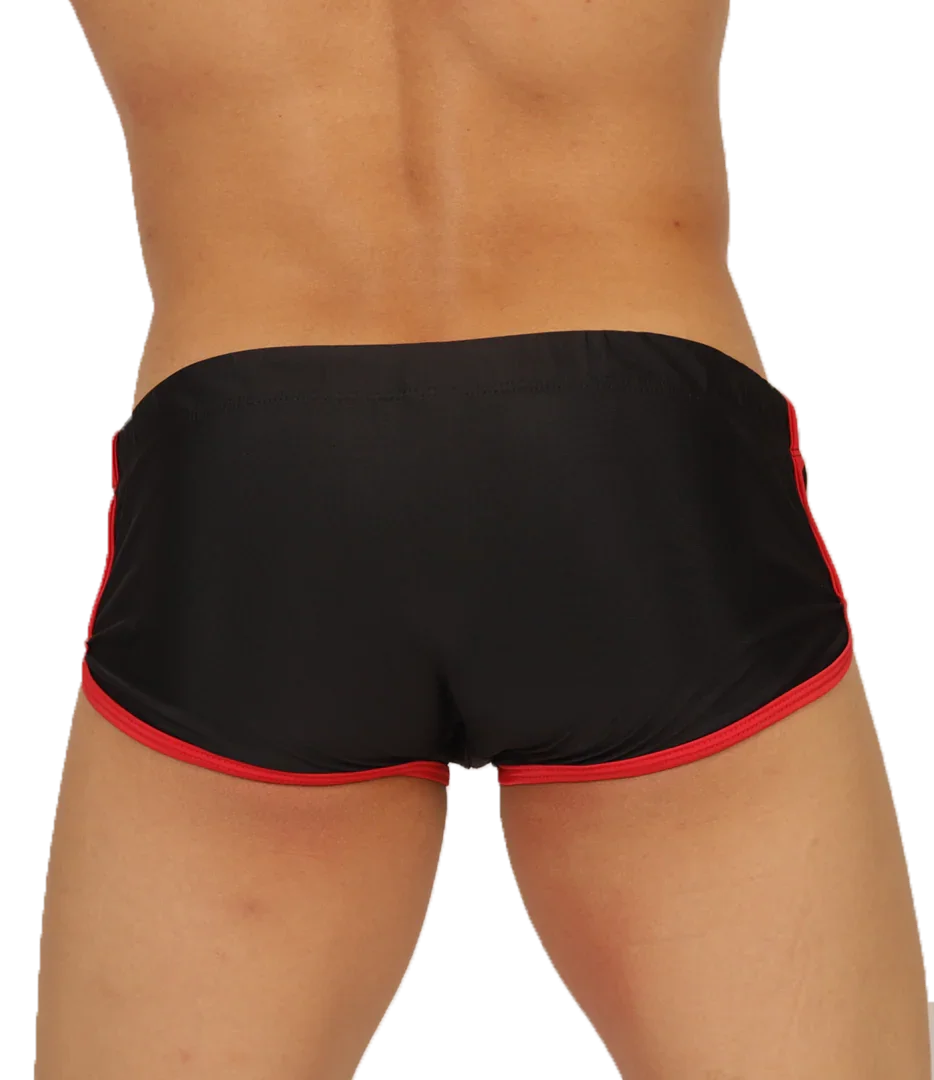 Nice Black Swim Trunk back view by Gigo Underwear