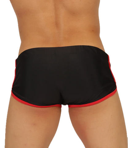 Nice Black Swim Trunk back view by Gigo Underwear