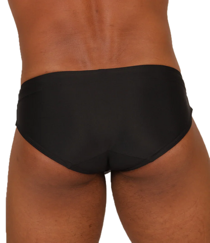 Nice Black Swimbrief back view by Gigo Underwear