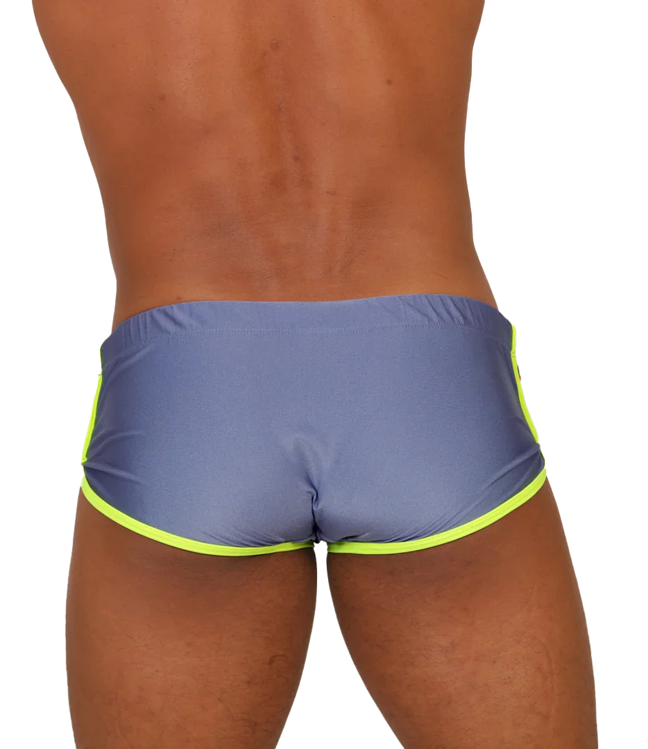 Nice Blue Swim Trunk back view by Gigo Underwear