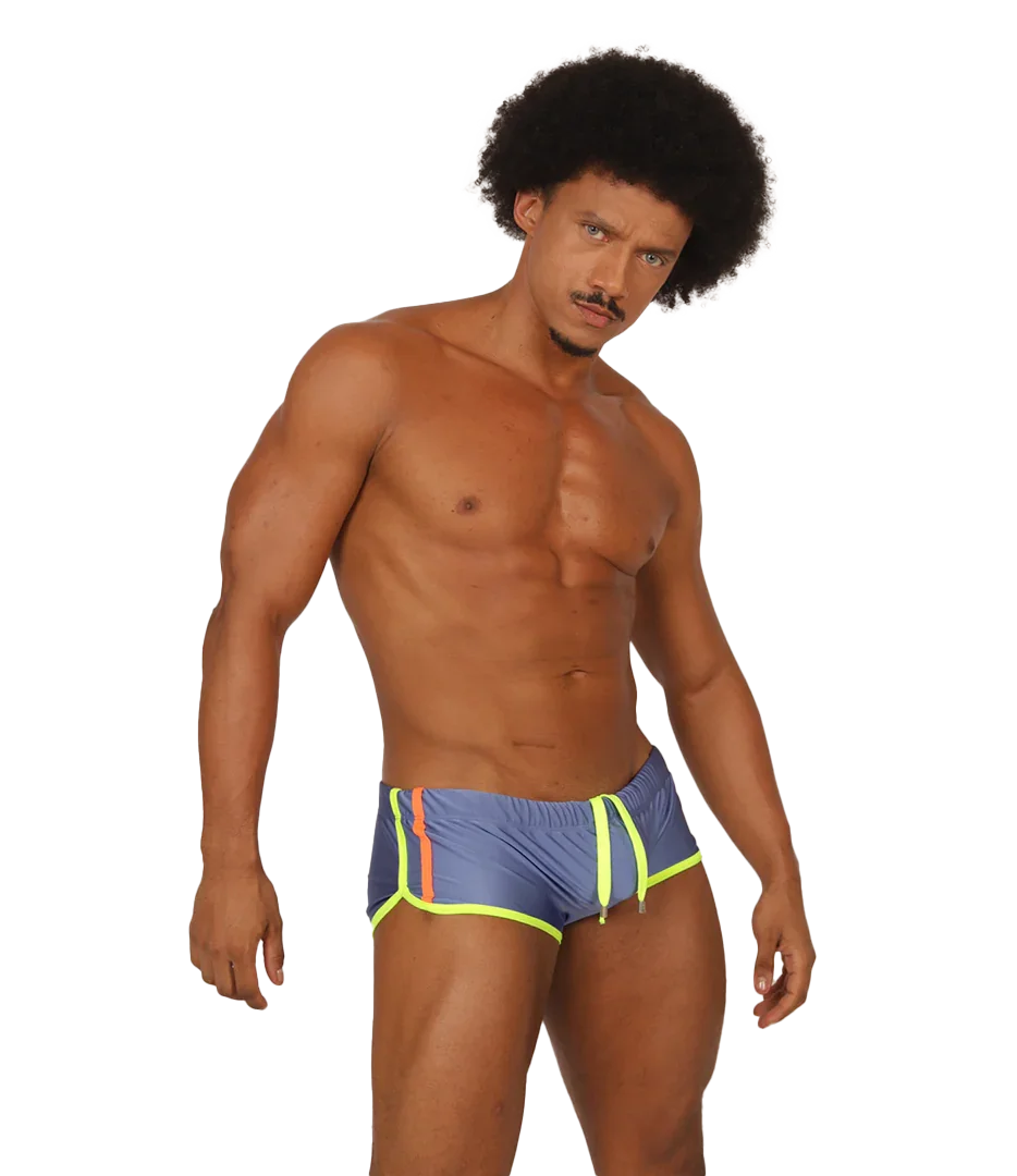 Nice Blue Swim Trunk on model by Gigo Underwear