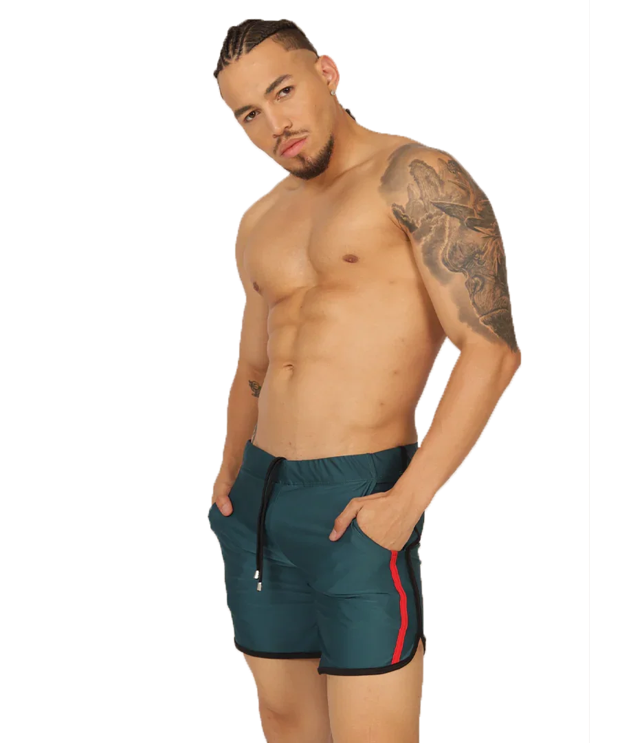 Nice Green Beachwear on model by Gigo Underwear