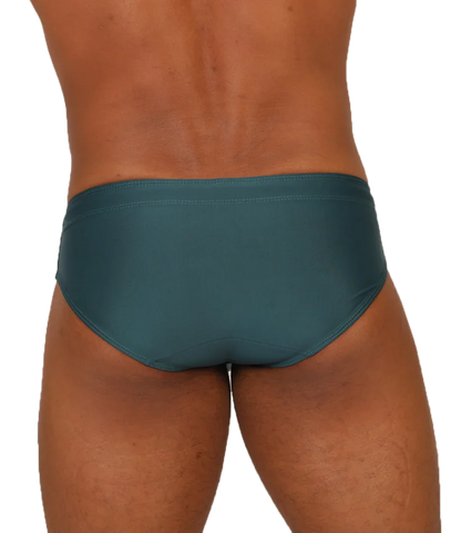 Nice Green Swimbrief back view by Gigo Underwear