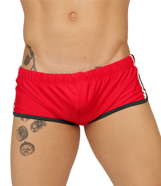NICE RED SWIM TRUNK - Men's Sport Trunk with Modern Style