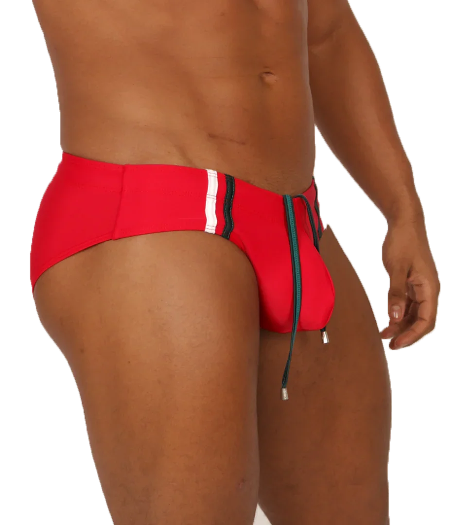 Nice Red Swimbrief back view by Gigo Underwear
