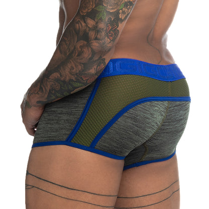 NIRVANA GREEN TRUNK - Sexy green boxer for man with cup that allows enhancement