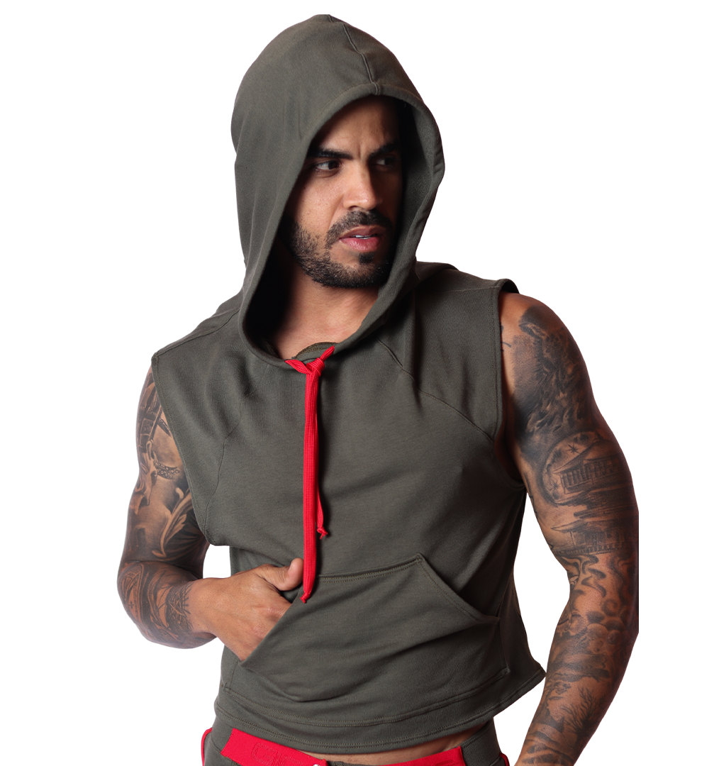 Nafts Green Hoody T Shirt by Gigo Underwear