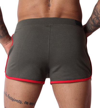 Nafts Green Shorts back view by Gigo Underwear