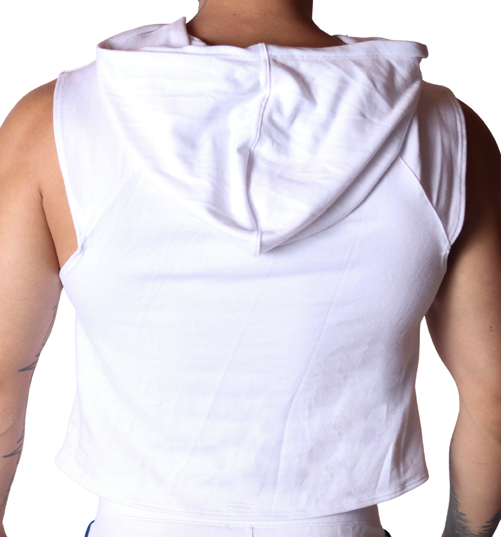 Nafts White Hoody T Shirt back view by Gigo Underwear