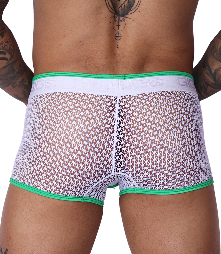 Net Green Trunk back view by Gigo Underwear