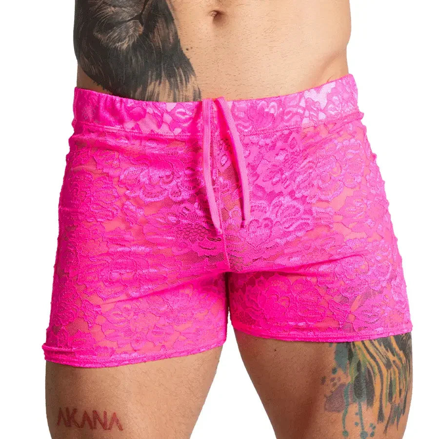 Paradise Fucshia Hotshort front view by Gigo Underwear