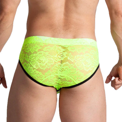 Paradise Yellow Brief back view by Gigo Underwear