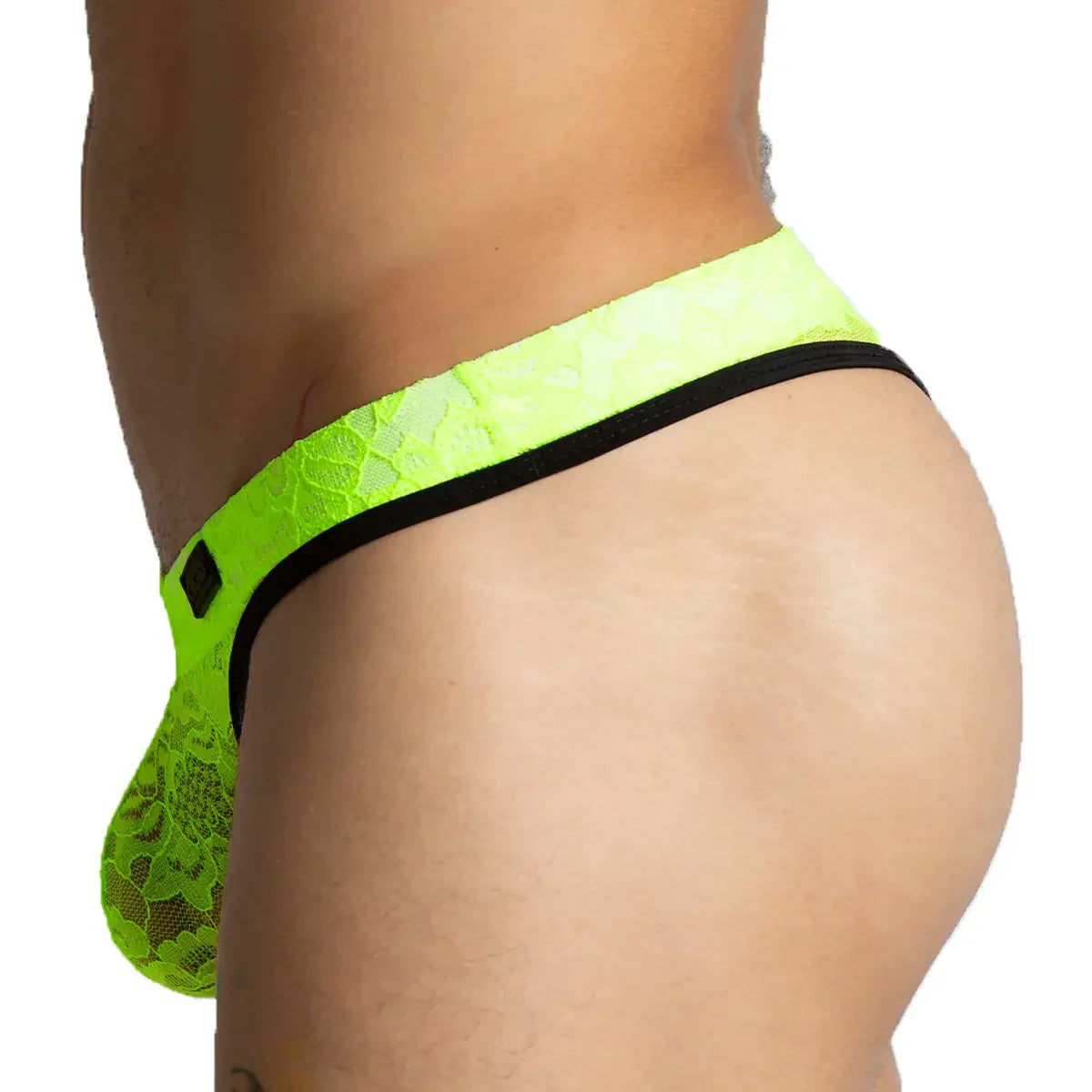 Paradise Yellow Gstring front view by Gigo Underwear