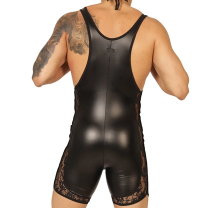 Passione Black Body front view by Gigo Underwear