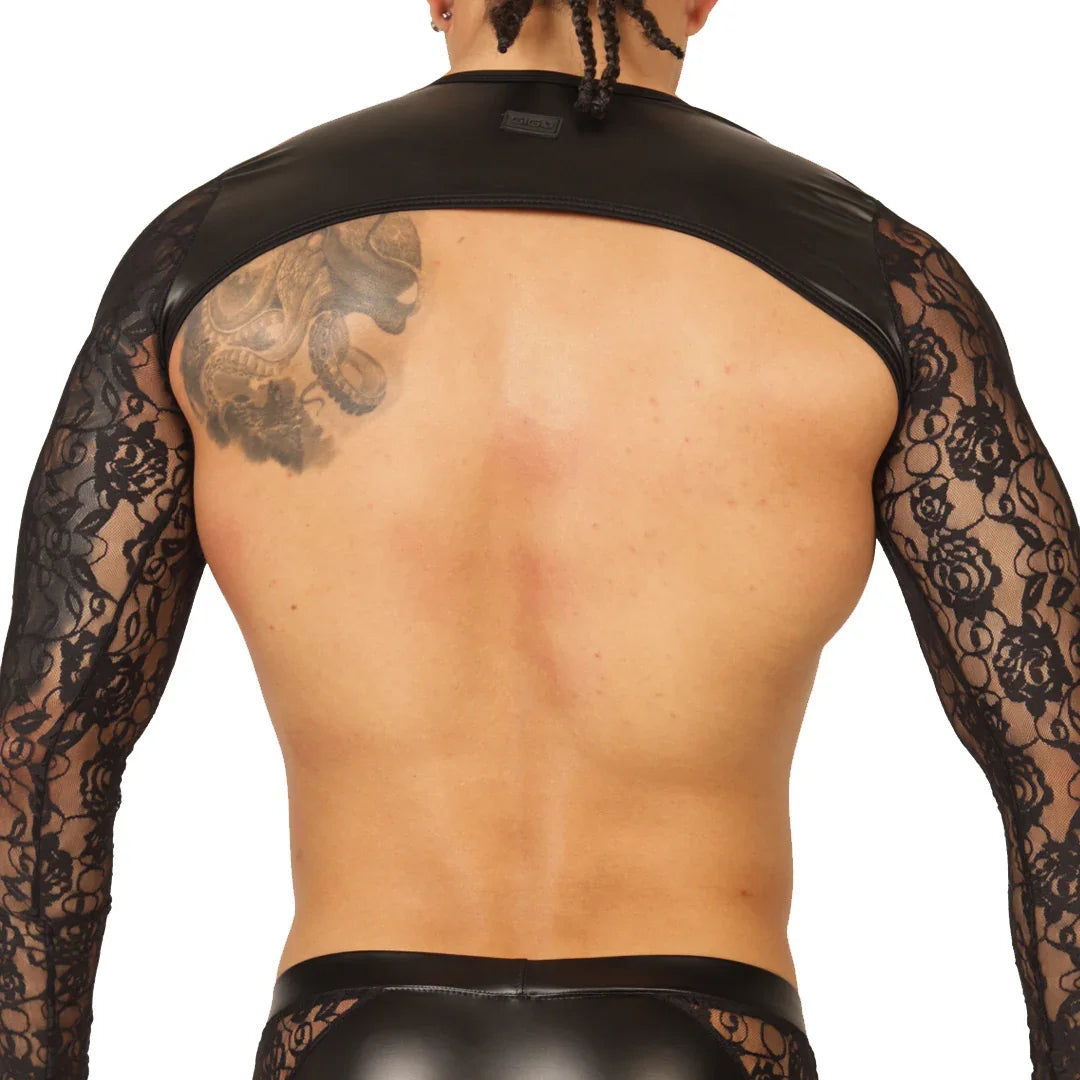 Passione Black Harness back view by Gigo Underwear
