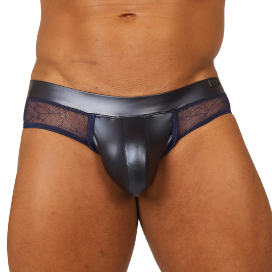 PASSIONE BLUE BRIEF - Bold Men's Brief with Contrasting Waistband