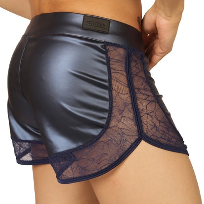 Passione Blue Short front view by Gigo Underwear