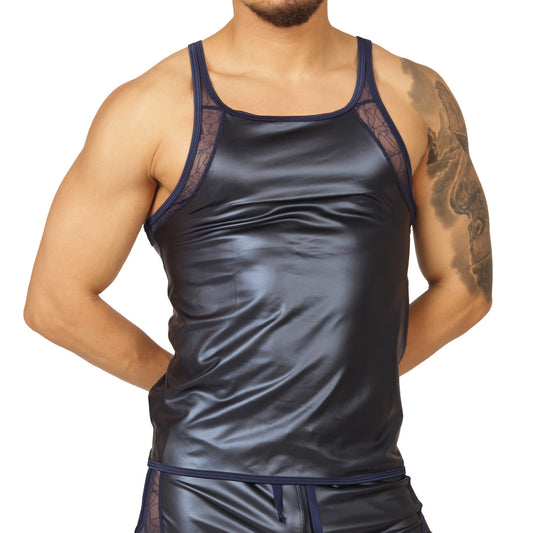 PASSIONE BLUE TANK - Men's Fetish Bodywear with Sexy Details
