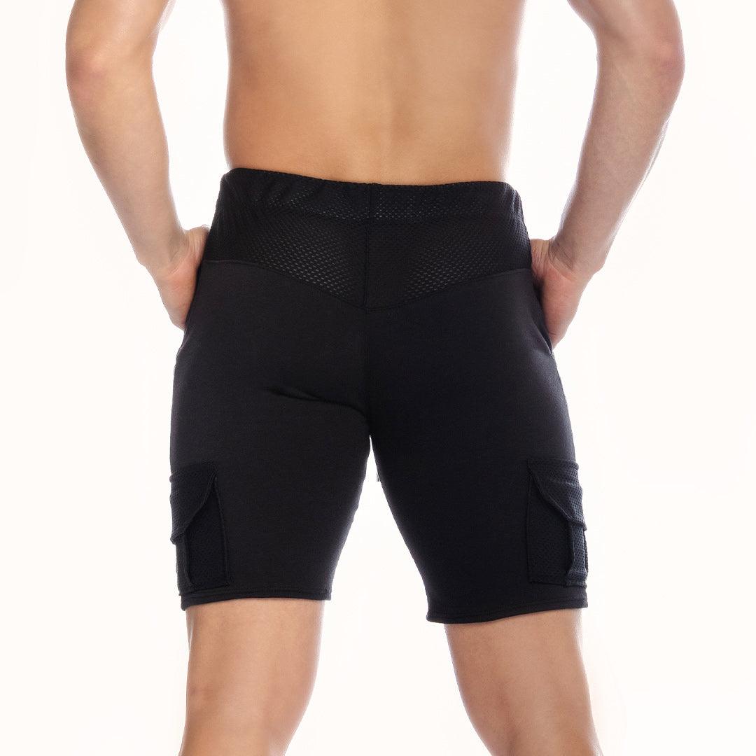 POCKET BLACK SHORT - Gigo Underwear