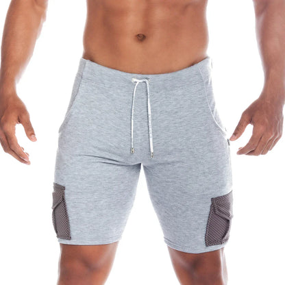 Pocket Gray Short front view by Gigo Underwear