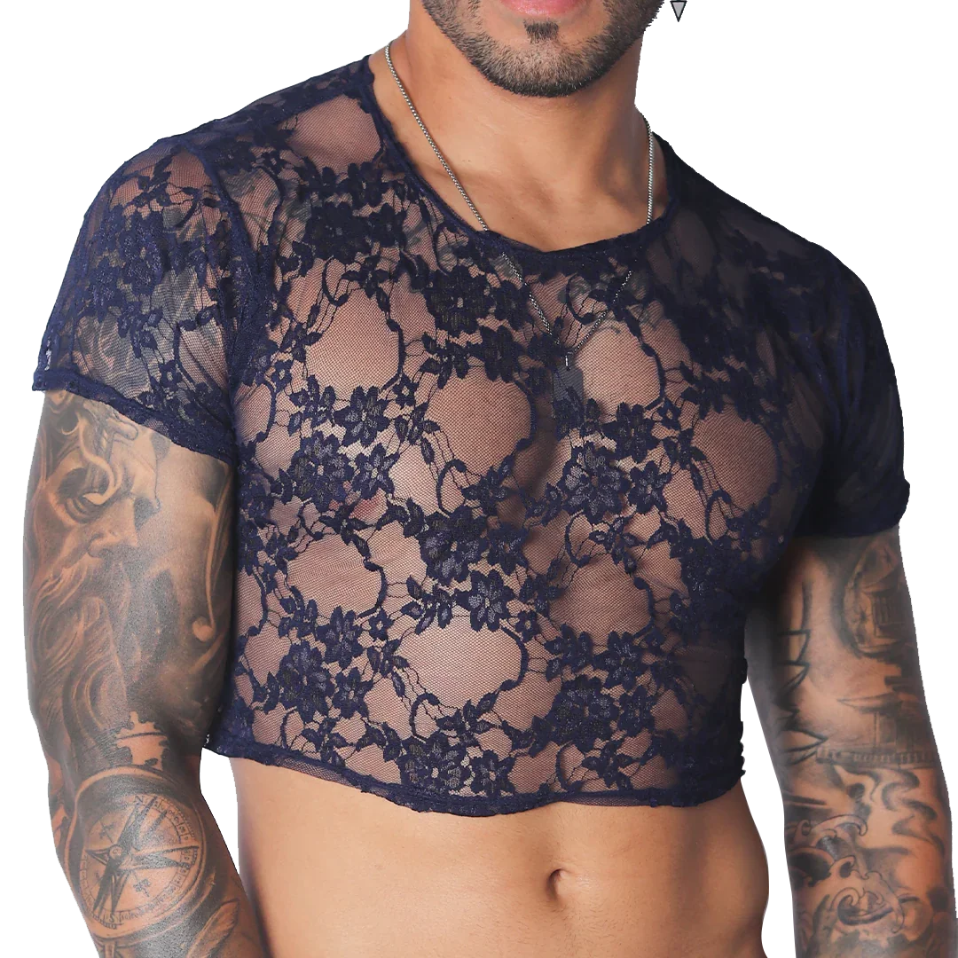 Prolix Blue Croop Top by Gigo Underwear