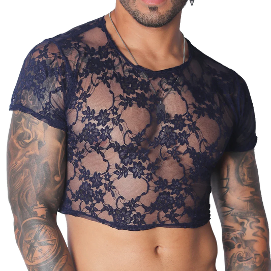 Prolix Blue Croop Top by Gigo Underwear