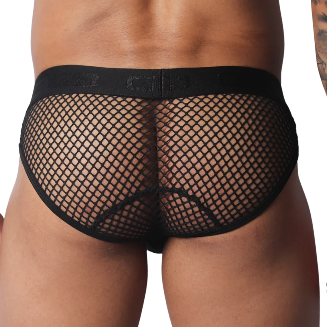 Provocative Black Brief back view by Gigo Underwear