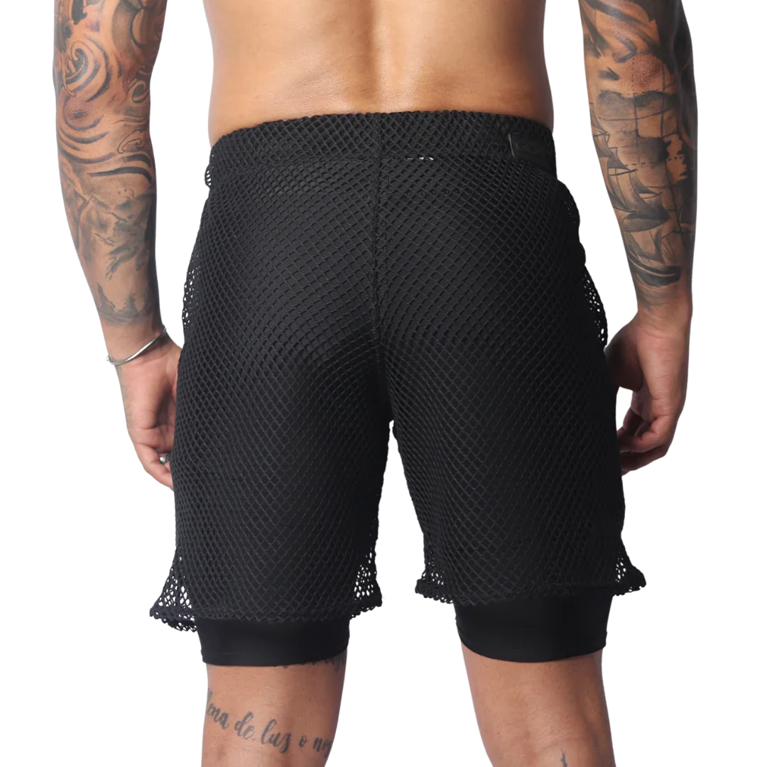 Provocative Black Short back view by Gigo Underwear