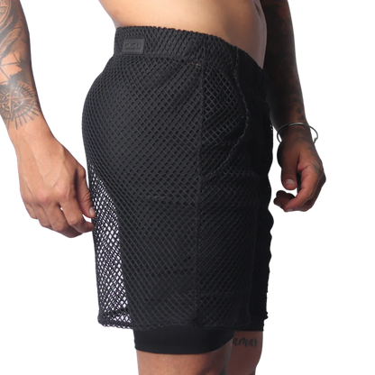 Provocative Black Short front view by Gigo Underwear
