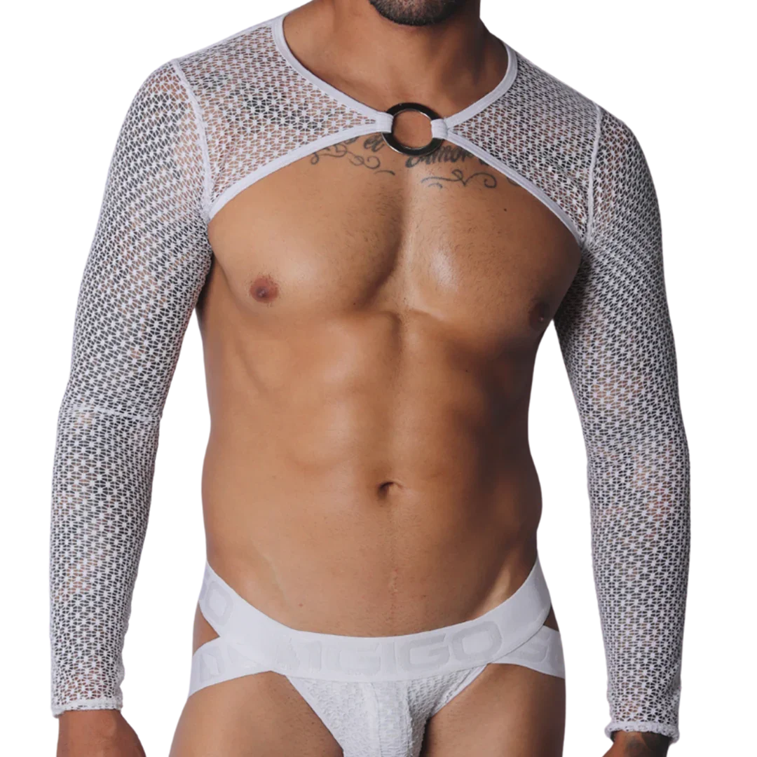 Provocative White Harness by Gigo Underwear