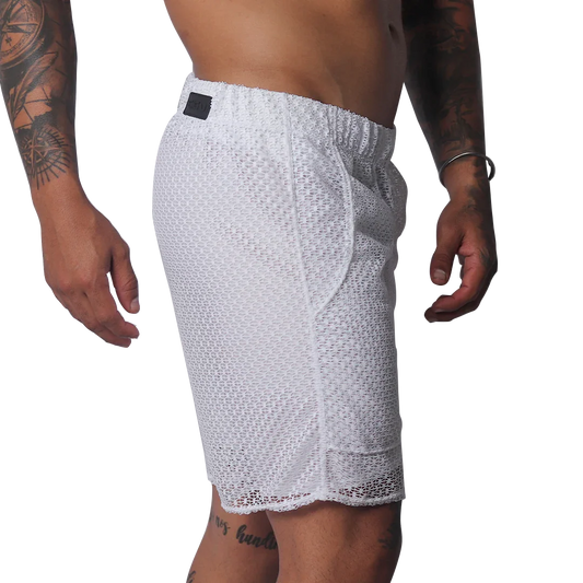 Provocative White Short front view by Gigo Underwear