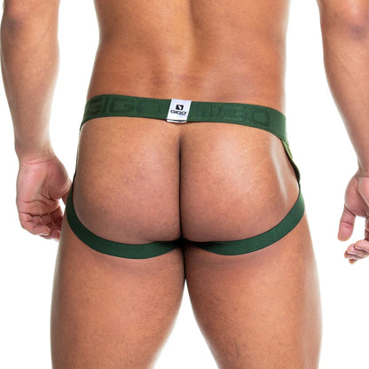 Prudence Green Brief Jockstrap back view by Gigo Underwear