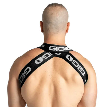 Purity Black Harness back view by Gigo Underwear