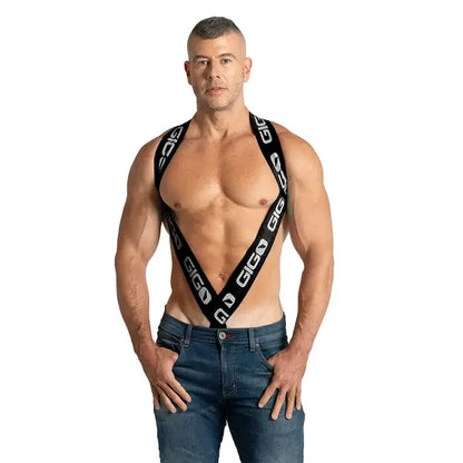 Purity Black Harness on model by Gigo Underwear