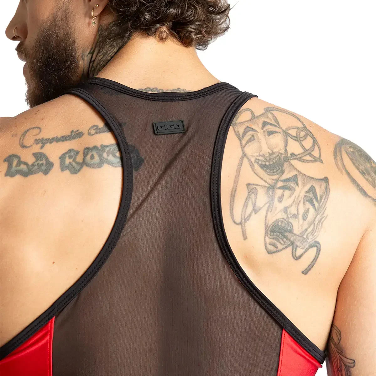 Purity Red Tank on model by Gigo Underwear