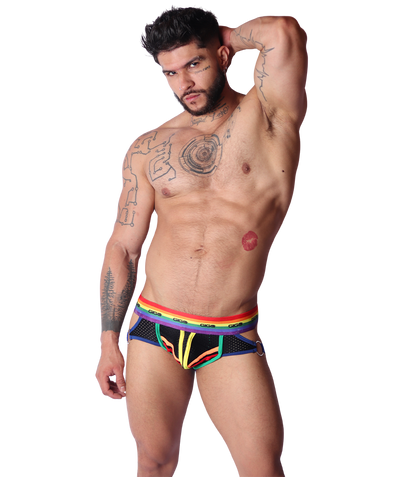 Pride Jockstrap on model by Gigo Underwear