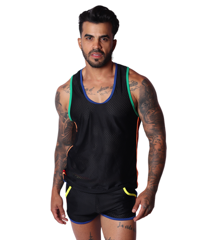 Pride Tank on model by Gigo Underwear