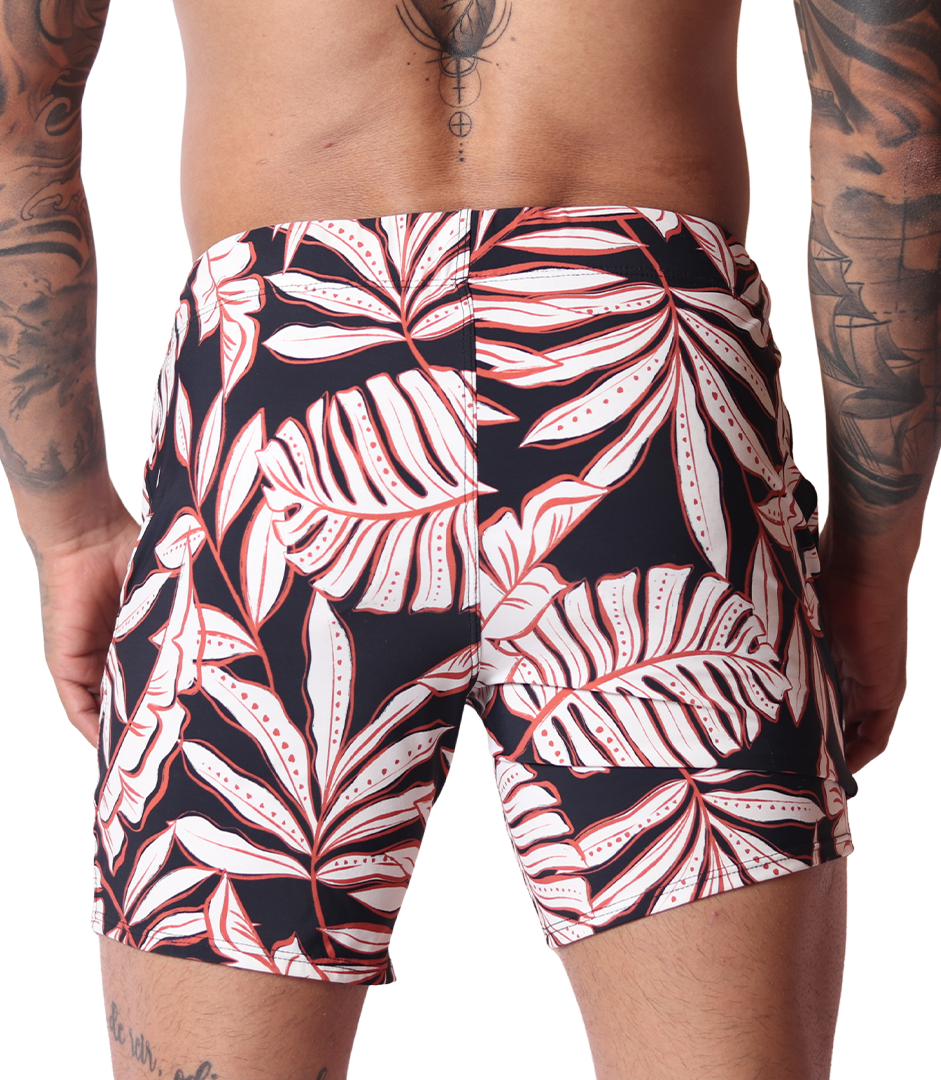 Prisma Black Beachwear back view by Gigo Underwear