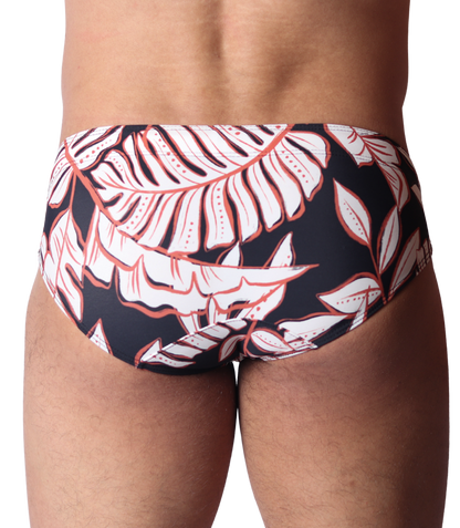 Prisma Black Swim Brief back view by Gigo Underwear