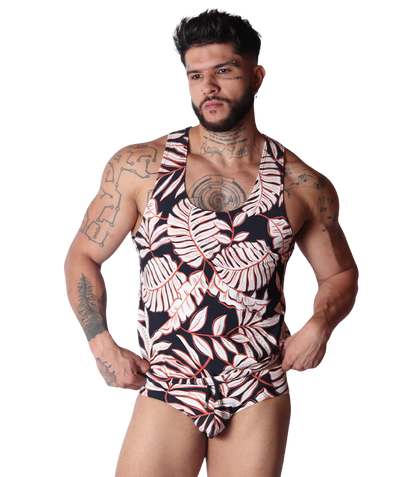 Prisma Black Tank on model by Gigo Underwear