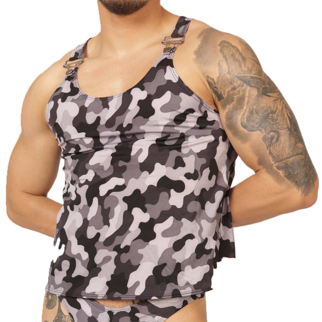 RANK CAMOUFLAGED TANK - Gigo Underwear & MensWear