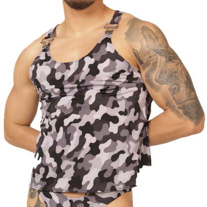 RANK CAMOUFLAGED TANK - Gigo Underwear & MensWear
