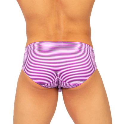 Rank Purple Swim Brief front view by Gigo Underwear