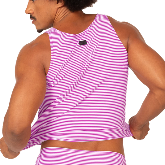 Rank Purple Tank front view by Gigo Underwear