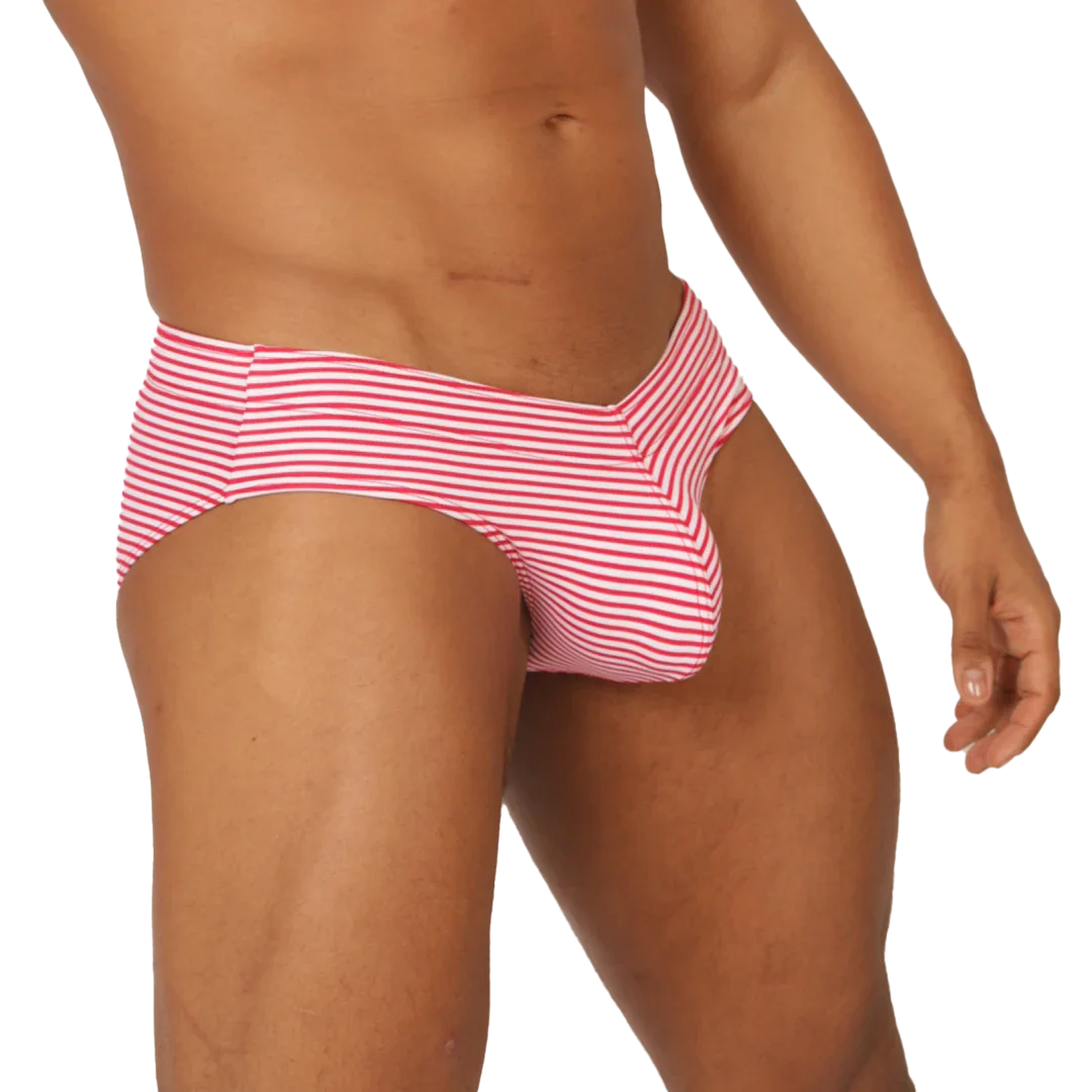 Rank Red Swim Brief front view by Gigo Underwear
