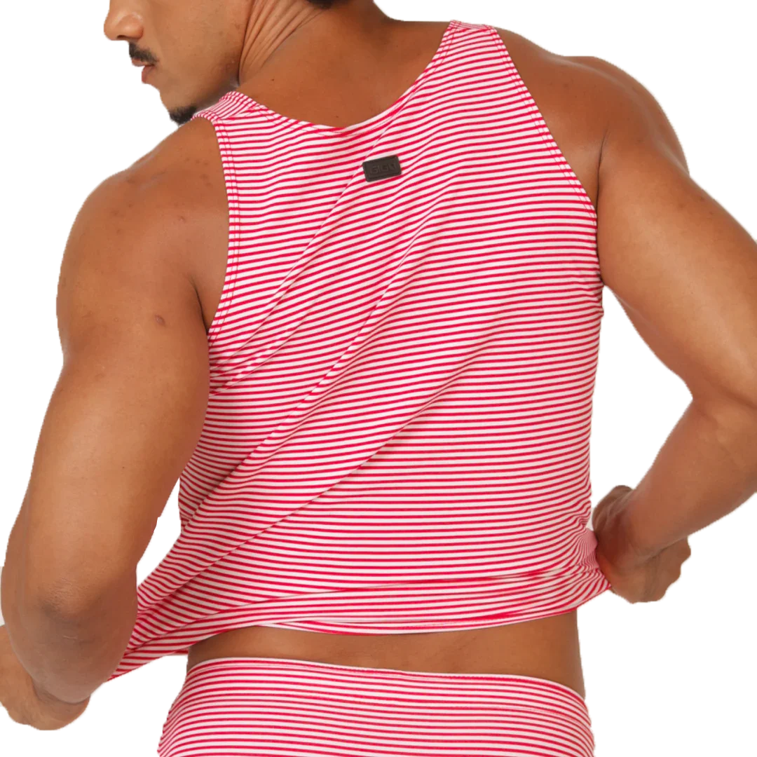 Rank Red Tank back view by Gigo Underwear
