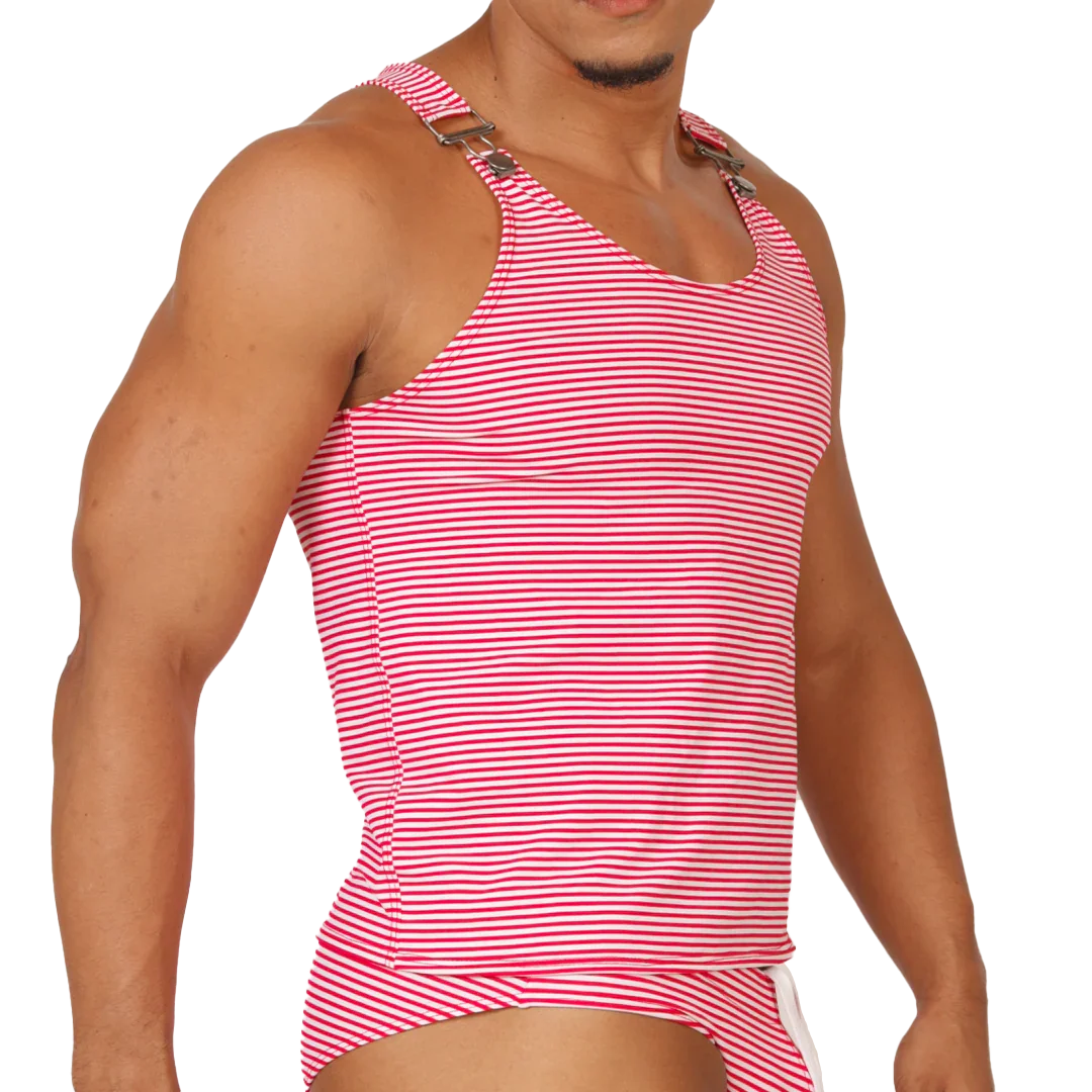 Rank Red Tank front view by Gigo Underwear